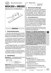Siko MB200 Instruction Manual
