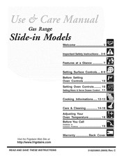 Frigidaire PLGS389ECC Use & Care Manual