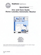 Raytheon AWM593W2 Use And Care Manual