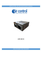 Air Control URC 80 EC Instructions For Installation, Use And Maintenance Manual