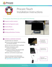 Procare Touch Computer Installation Instructions Manual