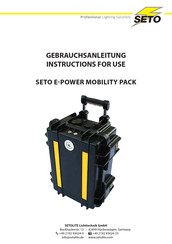 Seto EP2000 Instructions For Use Manual