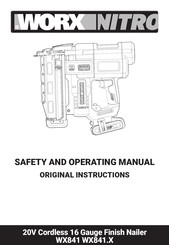 Worx Nitro WX841 Series Safety And Operating Manual