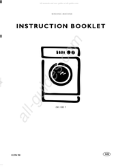 AEG ELECTROLUX EW 1085 F Instruction Booklet