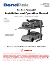 BendPak PL6000DC-ADD-ON Installation And Operation Manual