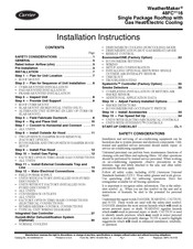 Carrier WeatherMaker 48FC 16 Series Installation Instructions Manual