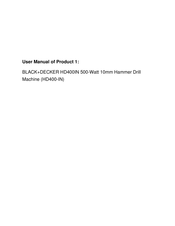Black & Decker HD400 Series Original Instructions Manual