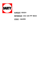 Bosch DHU 65 . . Operating And Installation Instructions