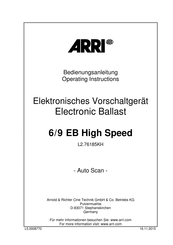 ARRI L2.76185KH Operating Instructions Manual