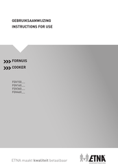 ETNA FGV360 Series Instructions For Use Manual
