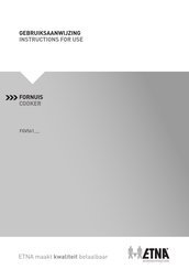 ETNA FGV561WIT/E03 Instructions For Use Manual