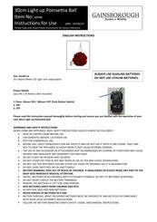 Gainsborough M948 Instructions For Use Manual