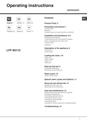 Hotpoint LFF 8S112 Operating Instructions Manual
