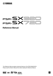 Yamaha PSR-SX920 Reference Manual