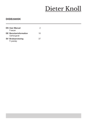 Dieter Knoll DKBB2689SK User Manual