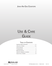 Jenn-Air JGC8430CDB Use & Care Manual