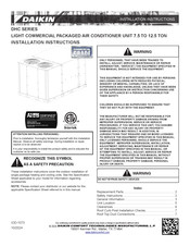 Daikin DHC1504L Installation Instructions Manual