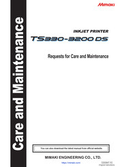 MIMAKI TS330-3200 DS Care And Maintenance
