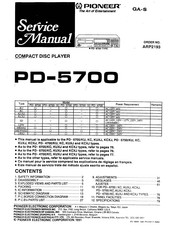 Pioneer PD-5700 SD Service Manual