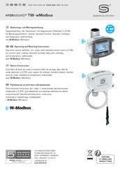 S+S Regeltechnik HYGRASGARD TW-extern-wModbus LCD Operating And Mounting Instructions Manual