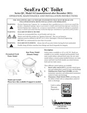 Raritan SeaEra QC Series Operation, Maintenance, And Installation Instructions