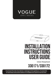 VOGUE APPLIANCES 330171 Installation Instructions Manual