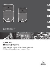 Behringer Eurolive B112MP3 Quick Start Manual