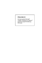 Advantech PCA-6180E2-00A1 Manual
