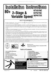 ICP NTV6/VNE Installation Instructions Manual