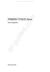 Fujitsu PRIMERGY TX100 S Manual