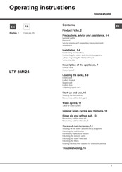 Hotpoint Ariston LTF 8M124 Operating Instructions Manual