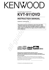 Kenwood KVT-911DVD Instruction Manual