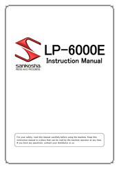 Sankosha LP-6000E Instruction Manual