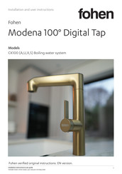 fohen Modena 100 CK100 A Installation And User Instructions Manual