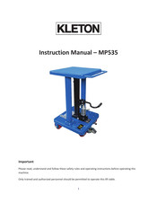 Kleton MP535 Instruction Manual