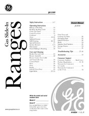 GE JCSP28 Operating Instructions Manual