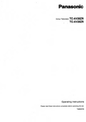 Panasonic TC-AV26ZR Operating Instructions Manual