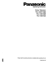 Panasonic TC-14S15M Operating	 Instruction
