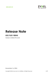 ZyXEL Communications USG FLEX 100AX Release Notes