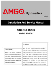 AMGO Hydraulics RJ-20A Installation And Service Manual