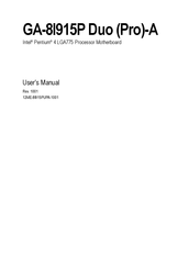 Gigabyte GA-8I915P Duo-A User Manual