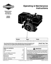 Briggs & Stratton GB5010-1 Operating & Maintenance Instructions
