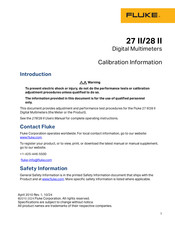 Fluke 3301271 Calibration Information Manual
