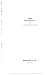 ANDO ELECTRIC AQ-4303B Instruction Manual