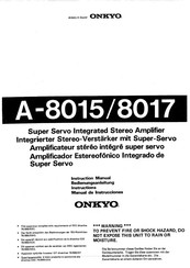 Onkyo A-8015 Instruction Manual