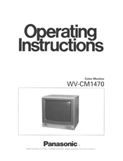 Panasonic WVCM1470 - COLOR MONITOR Operating Instructions Manual