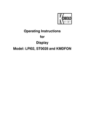 Kobold KMDFON Operating Instructions Manual