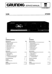 Grundig CF8200 Service Manual