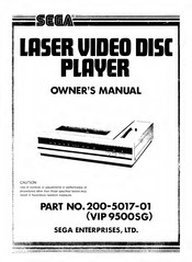 Sega VIP 9500SG Owner's Manual