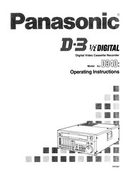 Panasonic AJ-D340PE Operating Instructions Manual